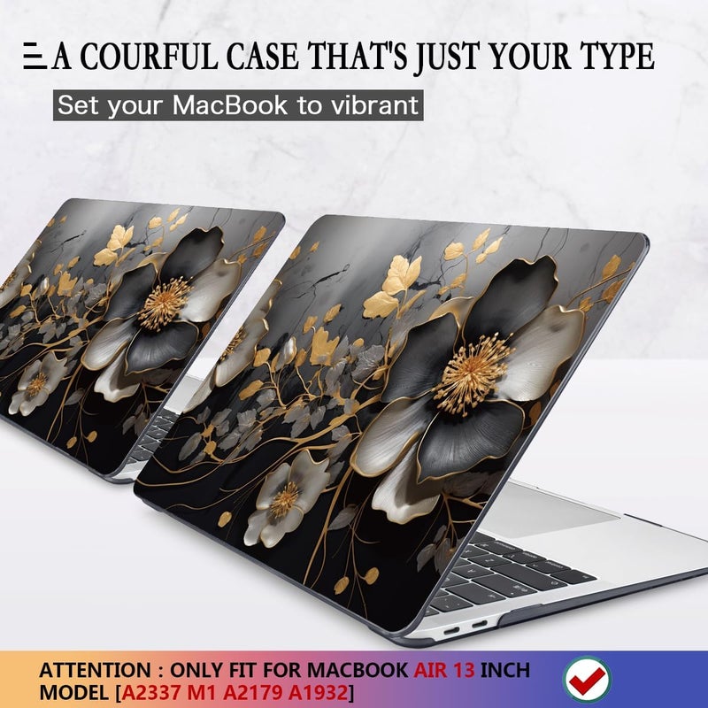 CISSOOK Compatible with MacBook Air 13 inch Case 2021 2020-2018 Release M1 Chip A2337 A2179 A1932 with Touch ID, Plastic Hard Shell Case + Keyboard Cover + Screen Protector, Abstract Oil Painting - Image 3
